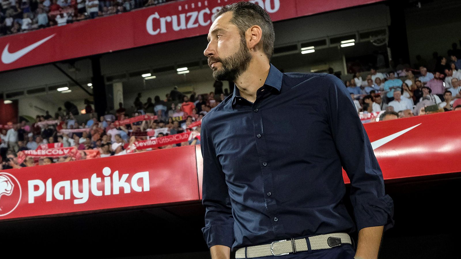 El entrenador del Sevilla, Pablo Machín.