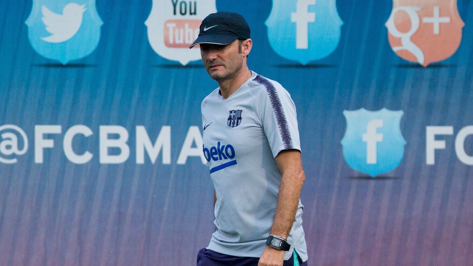 El entrenador del FC Barcelona, Ernesto Valverde.