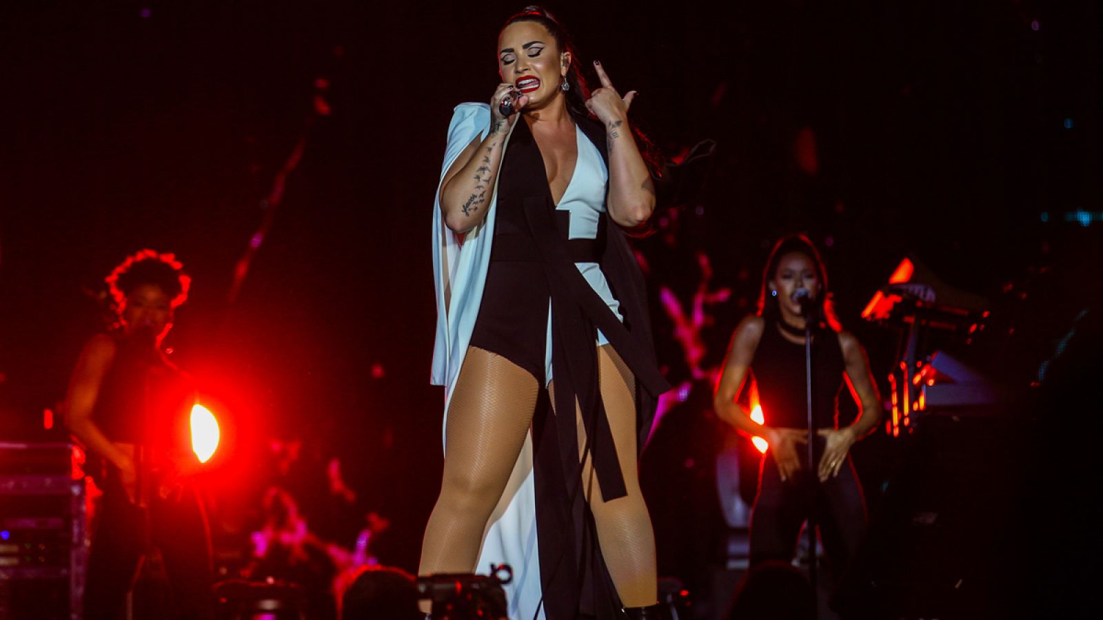 Demi Lovato durante el concierto que ofreció en el Rock in Rio de Lisboa el pasado 24 de junio