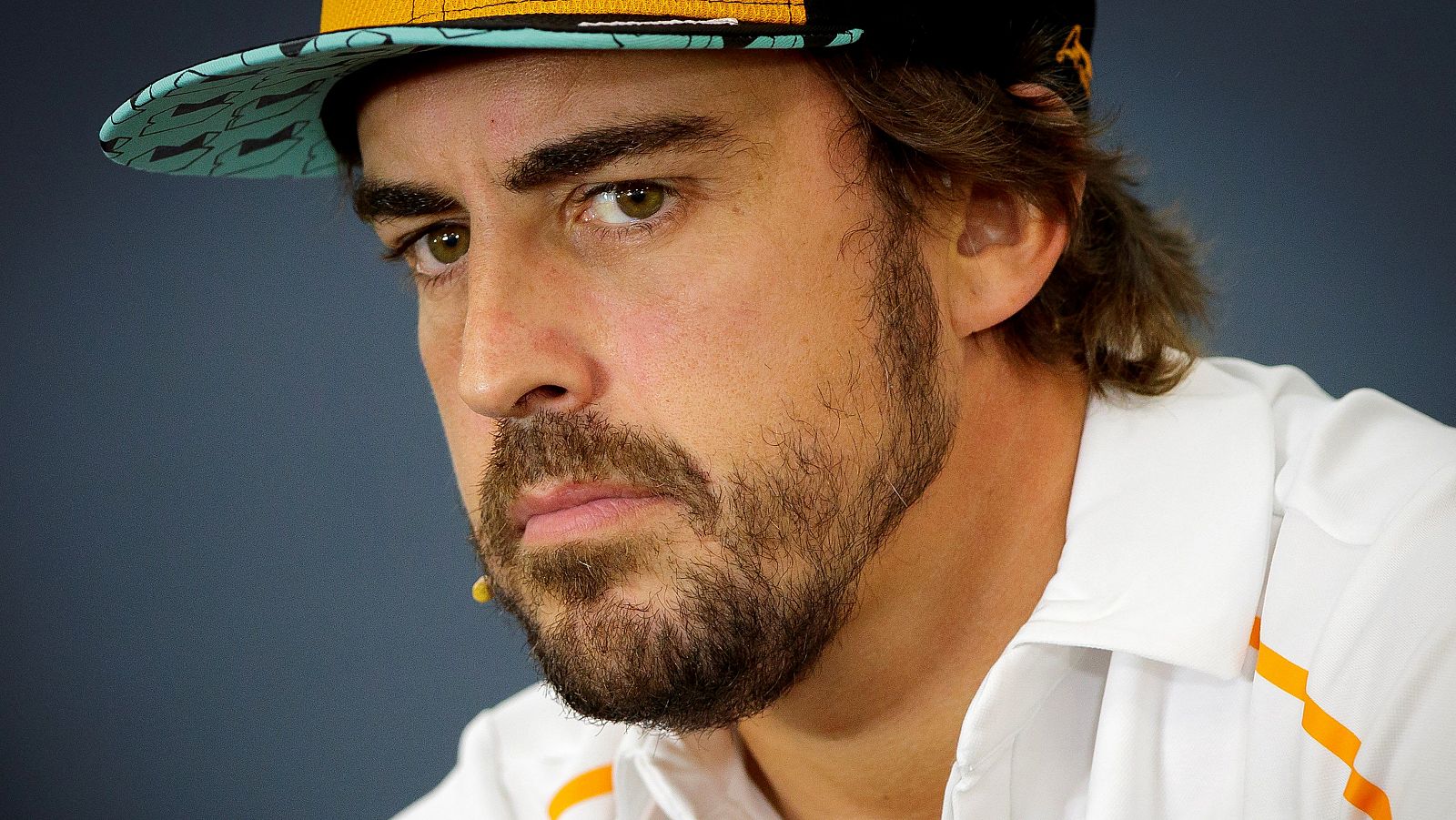 El piloto español Fernando Alonso, en rueda de prensa.