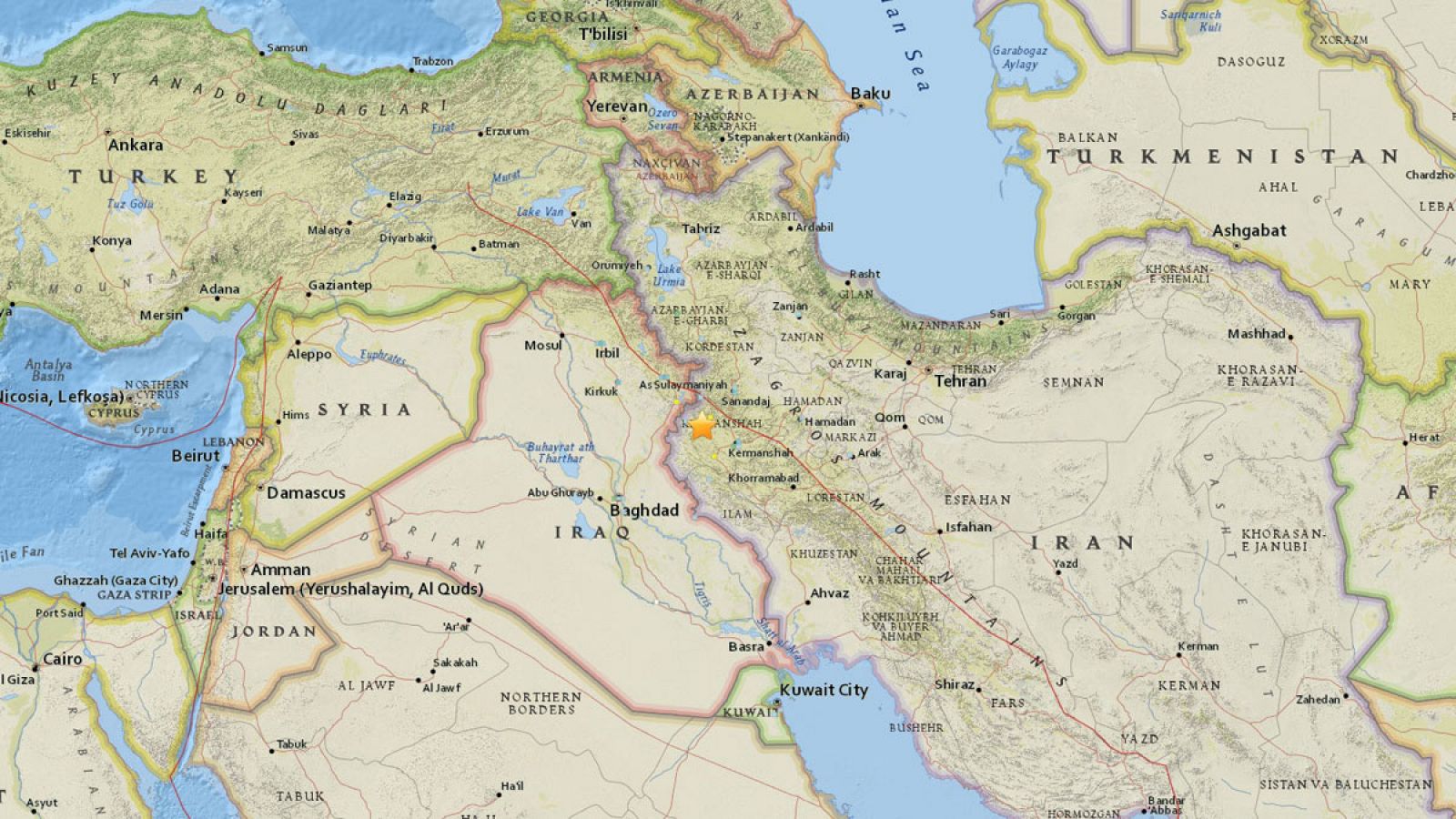 El terremoto ha sacudido el noroeste de Irán con epicentro en la región de Kermanshah, en la ciudad de Javanrud