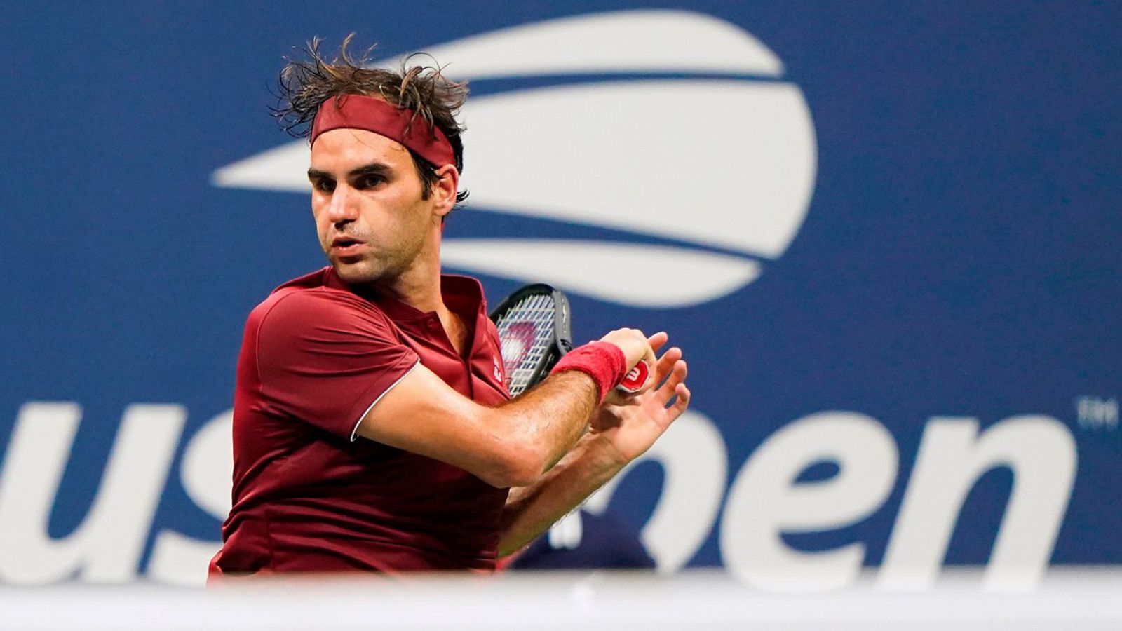 El suizo Roger Federer, en el partido ante John Millman en el US Open