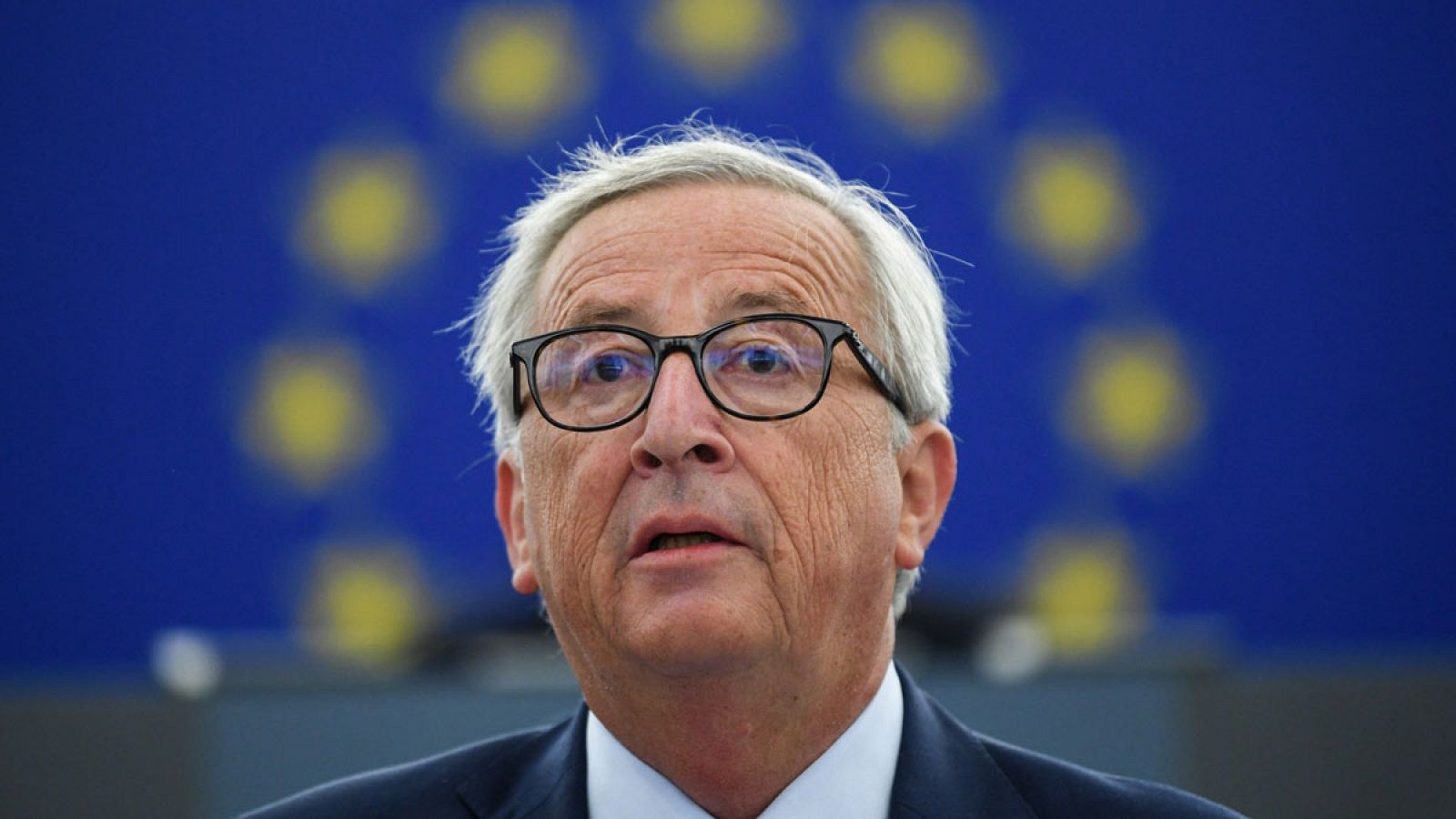 El presidente de la Comisión Europea, Jean-Claude Juncker, pronuncia el discurso del Estado de la Unión