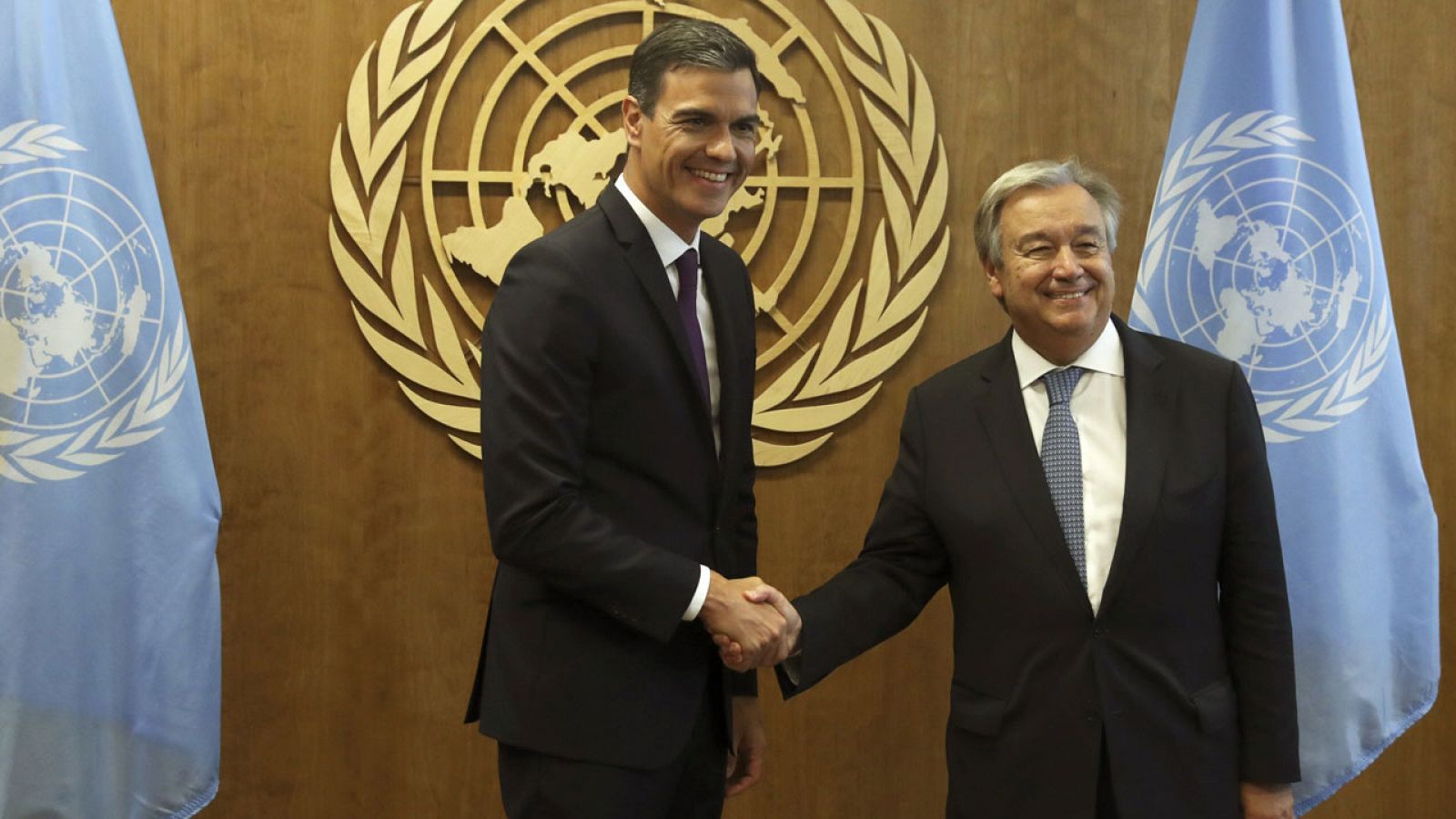 Pedro Sánchez y Antonio Guterres