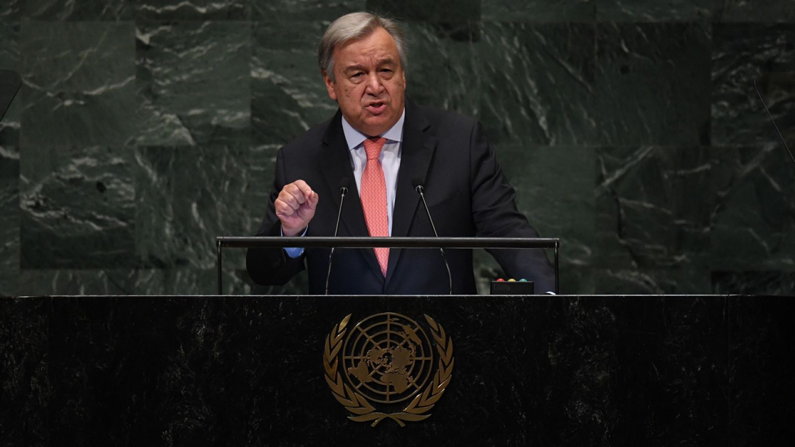 Antonio Guterres, durante su discurso de apertura de la Asamblea General de la ONU en Nueva York