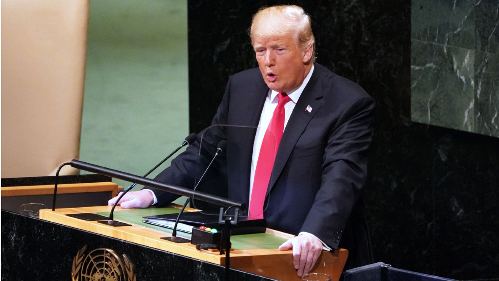 Trump, en su discurso en la Asamblea General de la ONU.