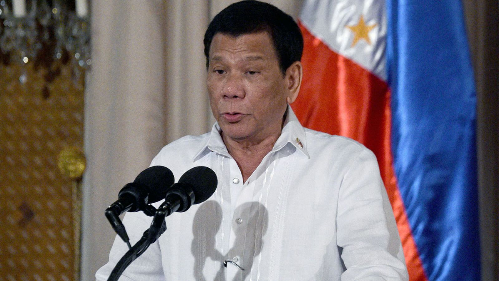 El presidente de Filipinas, Rodrigo Duterte, durante una rueda de prensa el 6 de agosto de 2018.