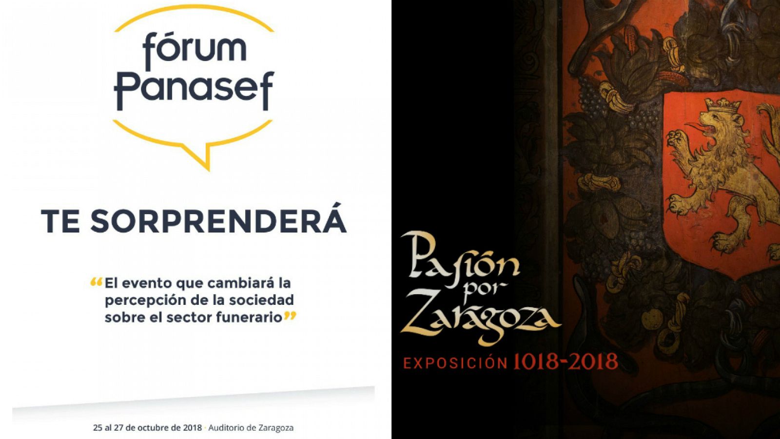 Fórum de la Asociación Nacional de Servicios Funerarios y exposición "Pasión por Zaragoza. El reino de los sentidos"
