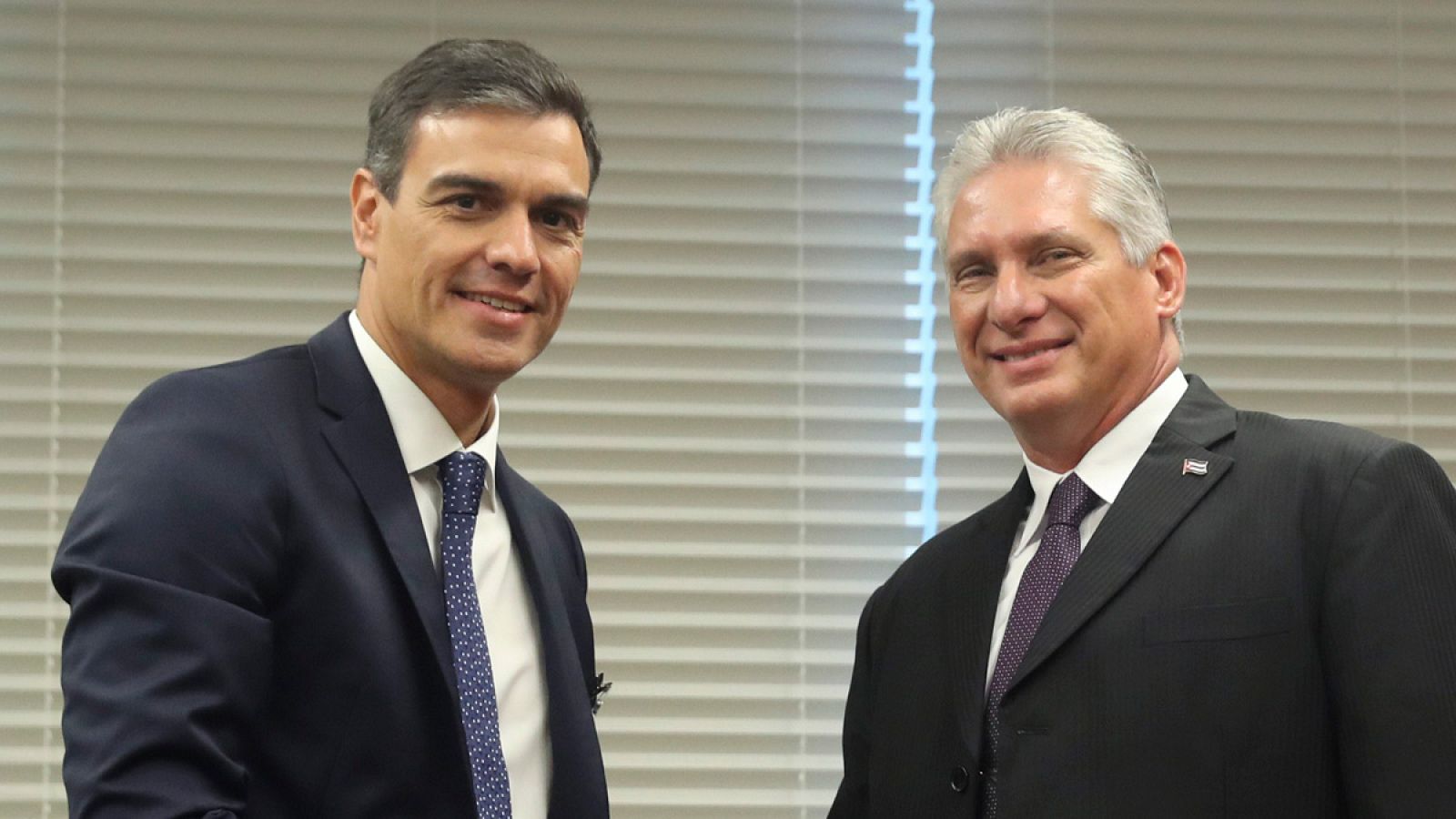 Encuentro entre Pedro Sánchez y Miguel Díaz Canel en Nueva York