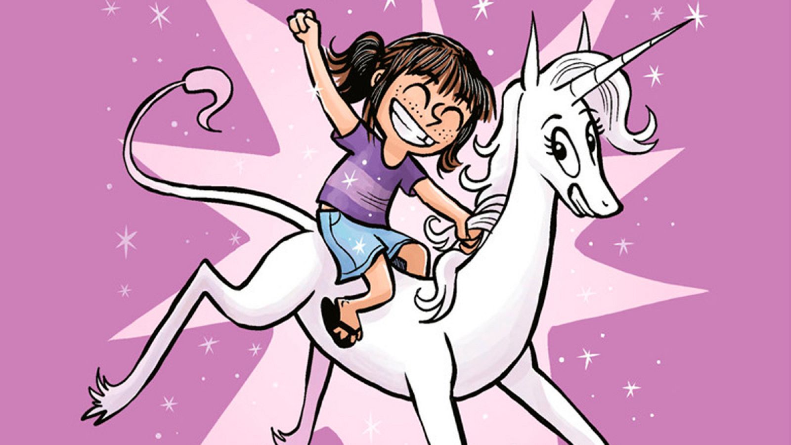 Fragmento de una portada de 'Cloe y su unicornio'