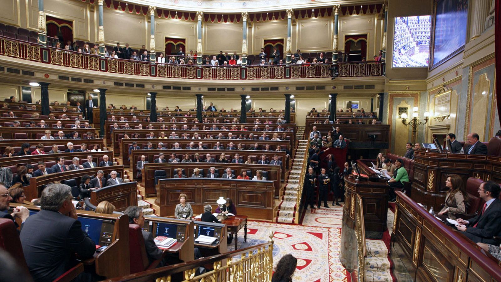 Vista general del hemiciclo durante la sesión constitutiva de la Cámara Baja en la IX Legislatura, en abril de 2008.