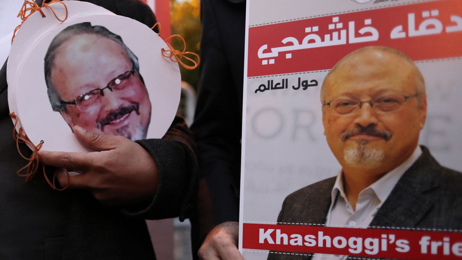 Protestas frente al Consulado saudí en Estambul por el asesinato del periodista Jamal Khashoggi