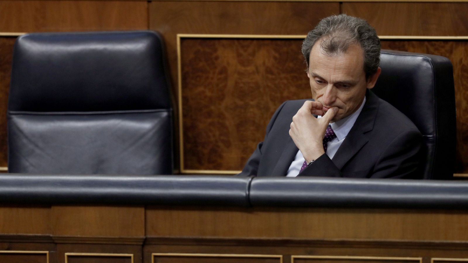 Pedro Duque, durante la sesión de control al Gobierno en el Congreso de los Diputados