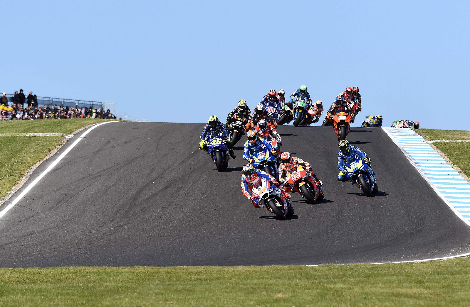 Imagen del GP de Australia durante la carrera de MotoGP.