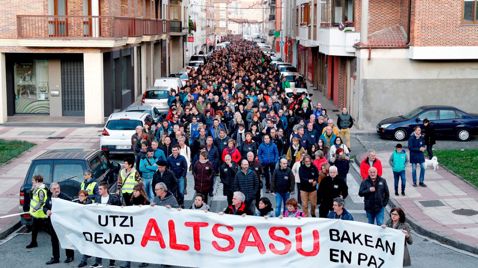 Vecinos de Alsasua marchan contra un acto convocado para el 4 de noviembre por 'España Ciudadana'