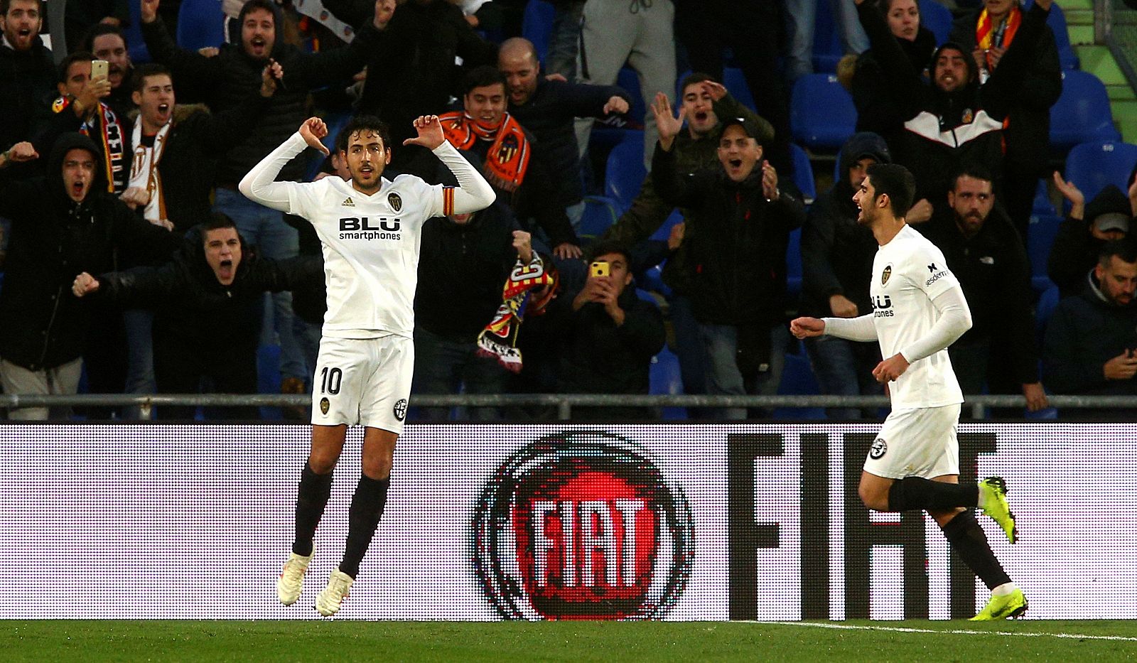 Dani Parejo celebra el gol en Getafe