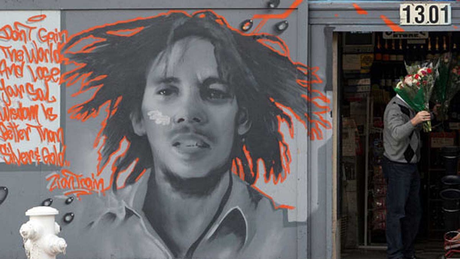 Mural de Bob Marley en Jamaica