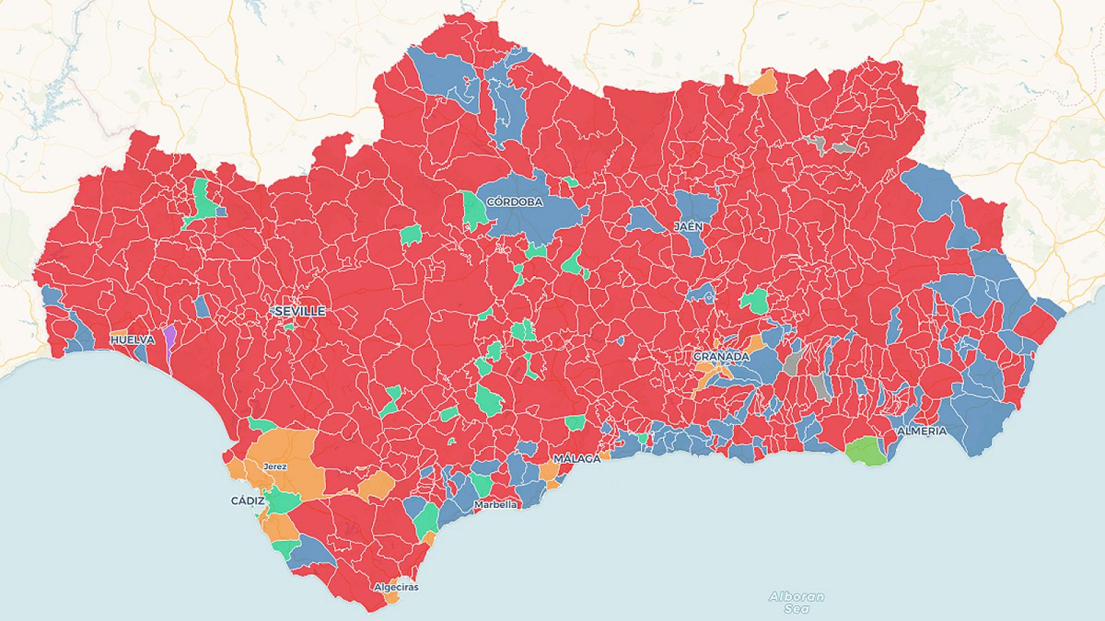 Elecciones andaluzas 2018: resultados municipio a municipio