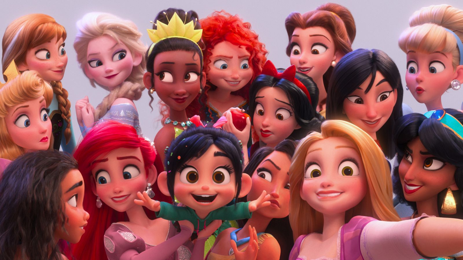La reunión de princesas Disney de 'Ralph rompe Internet'.