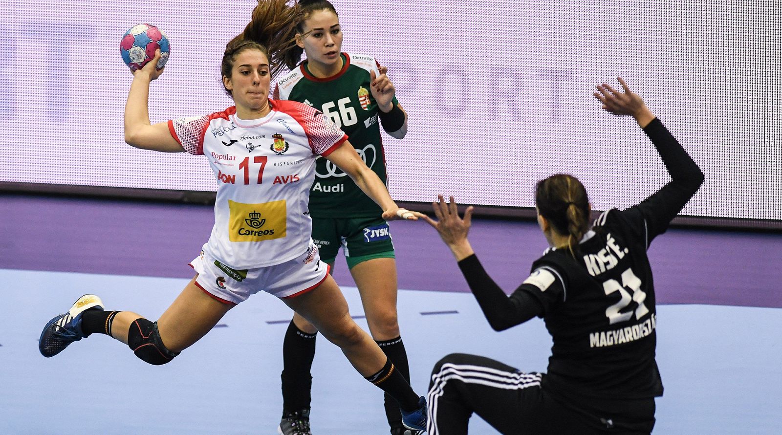 Jennifer Gutiérrez, en el partido contra Hungría.