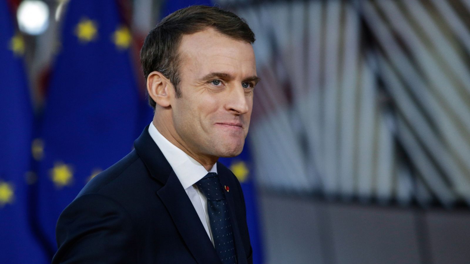 El presidente francés, Emmanuel Macron, a su llegada a la cumbre europea en Bruselas.