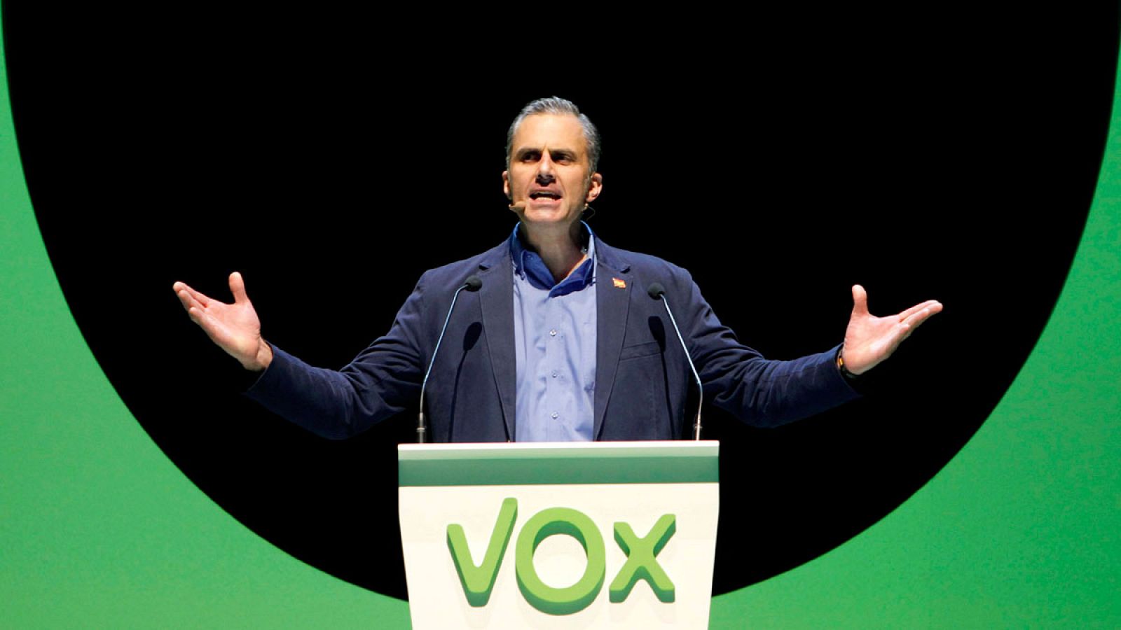 El secretario general de Vox, Javier Ortega Smith, en un acto en Madrid