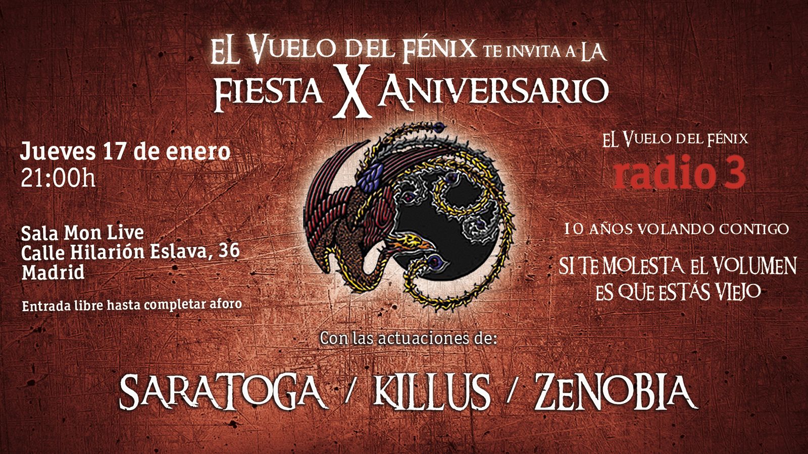 'El Vuelo del Fénix' celebra diez años con un concierto especial