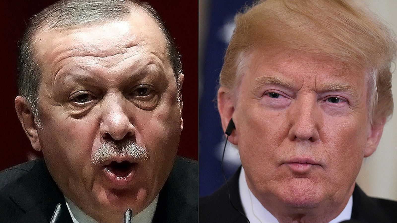 El presidente turco, Recep Tayyip Erdogan (izquierda) y el estadounidense, Donald Trump (Fotos: ADEM ALTAN and SAUL LOEB / AFP)