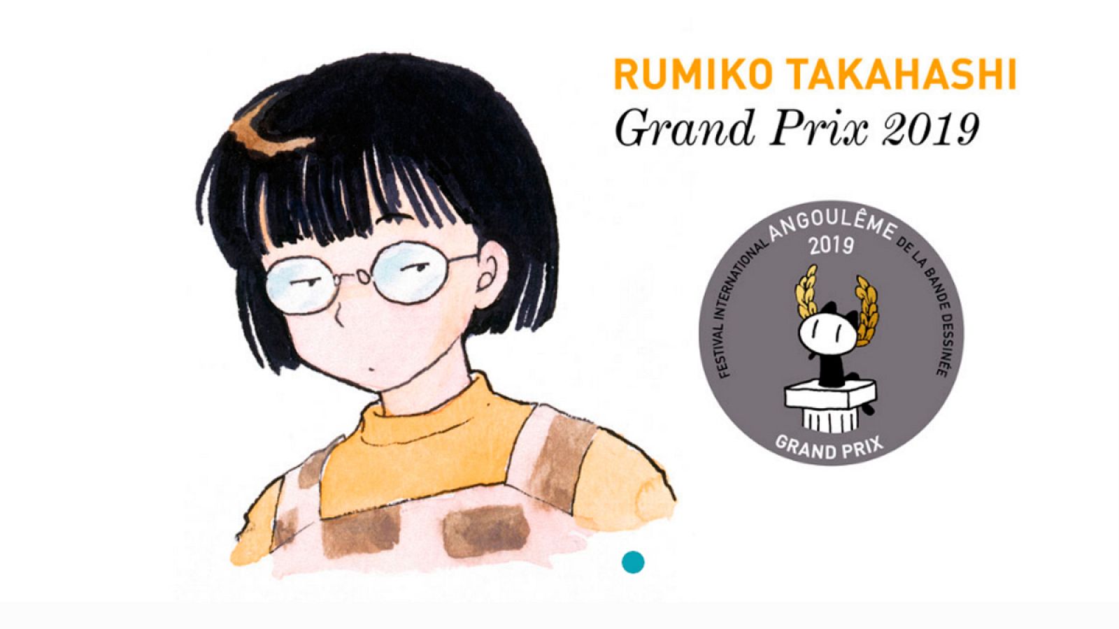 Anuncio del premio a Rumiko Takahashi  en la web de Angulema