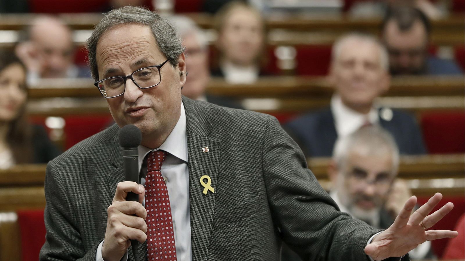 Torra comparece ante el pleno del Parlament