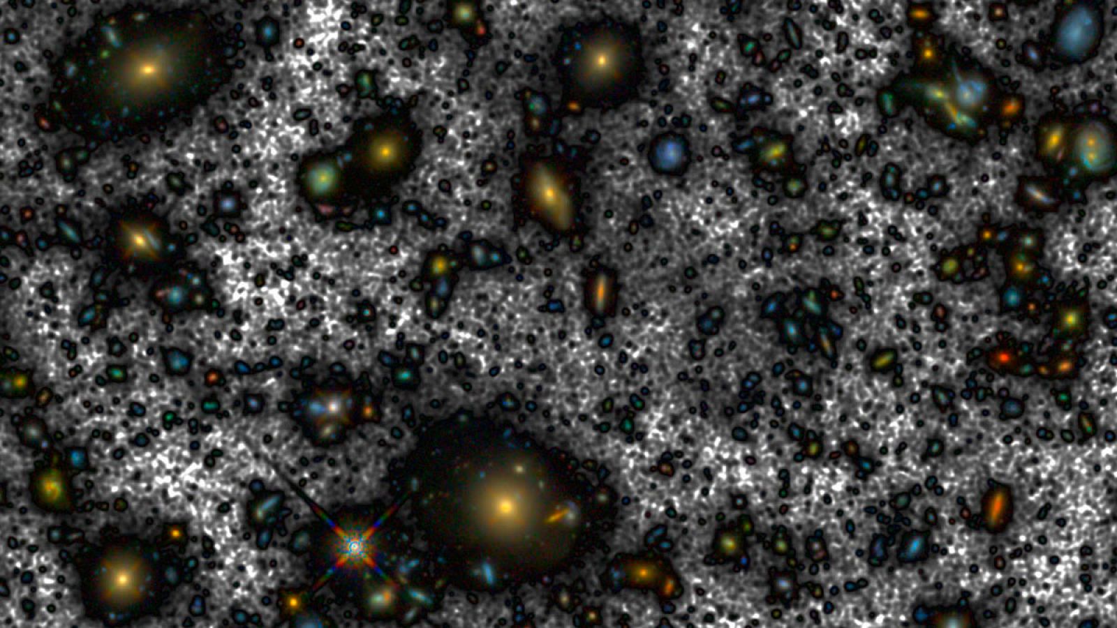Fragmento de la nueva versión de la imagen más profunda del universo, obtenida por el Hubble.