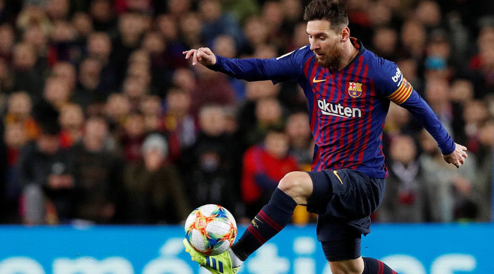 Leo Messi, en el partido contra el Sevilla de Copa.