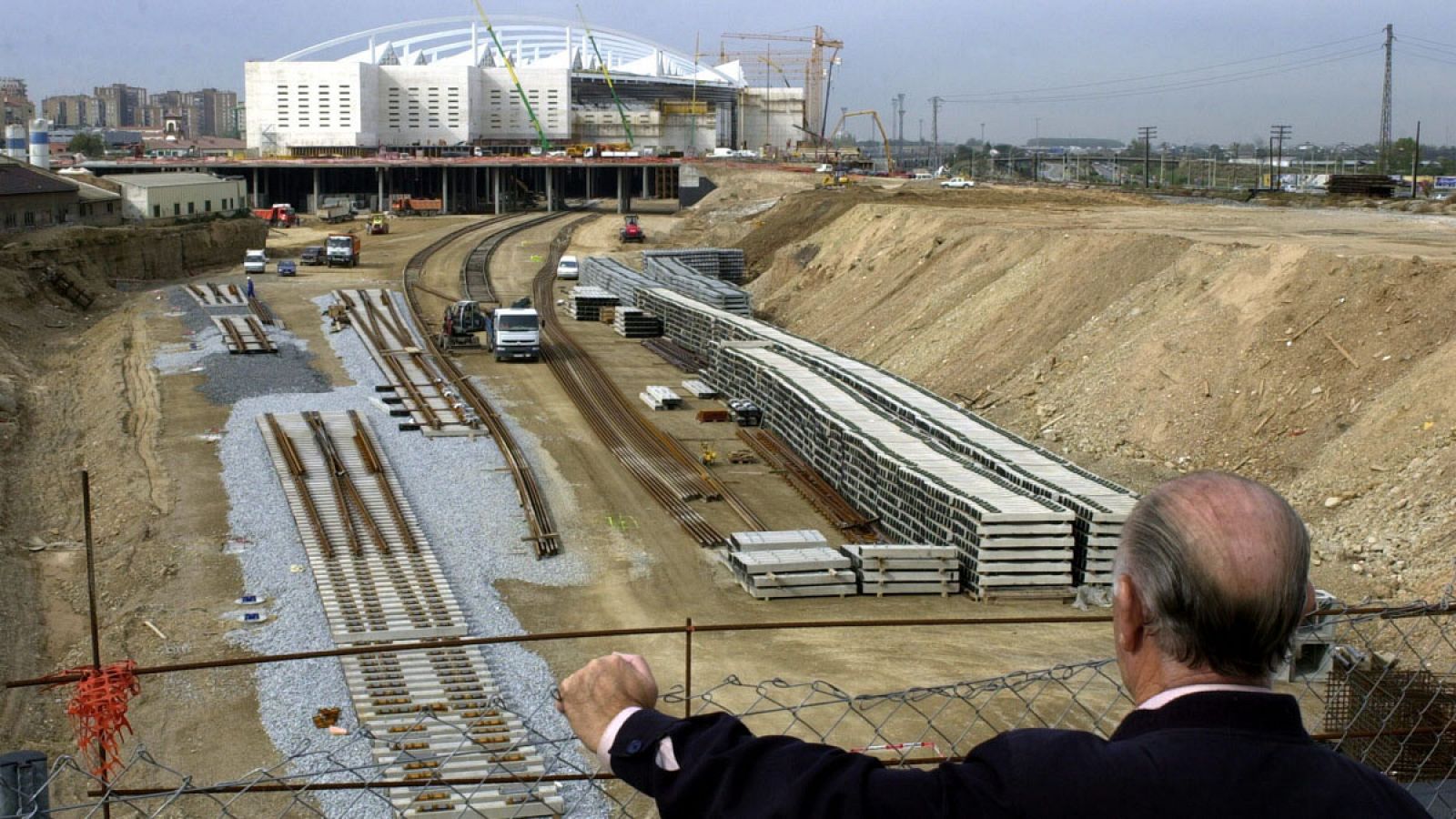 Fotografía de archivo tomada en la estación intermodal de Zaragoza durante las obras de integración del AVE.