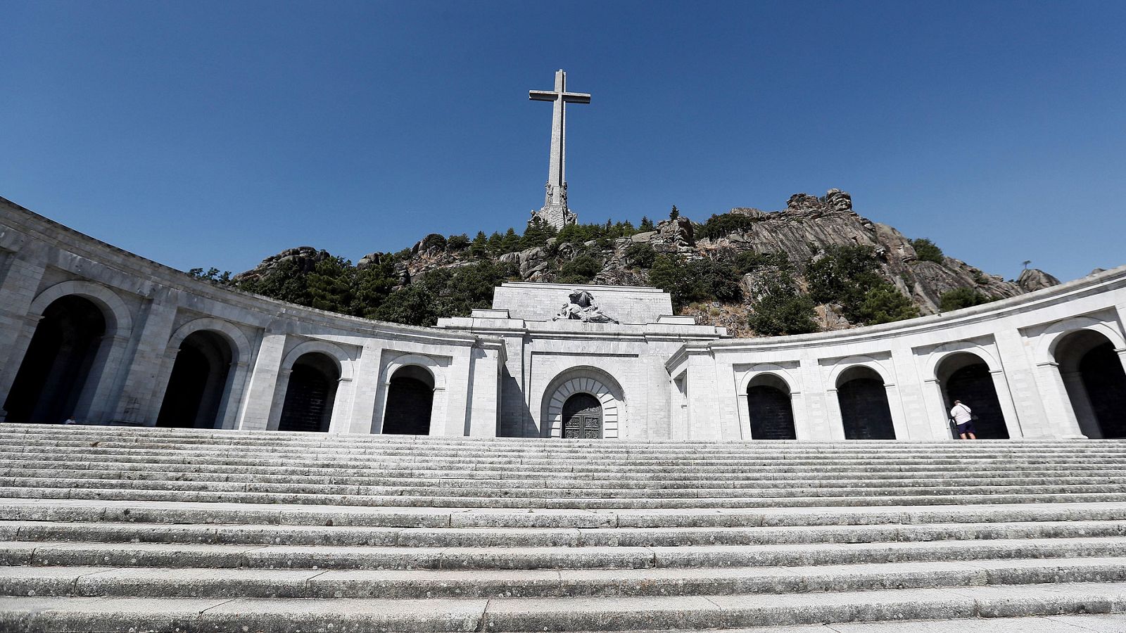 Vista de la basílica del Valle de los Caídos, donde están enterrados los restos del dictador Francisco Franco