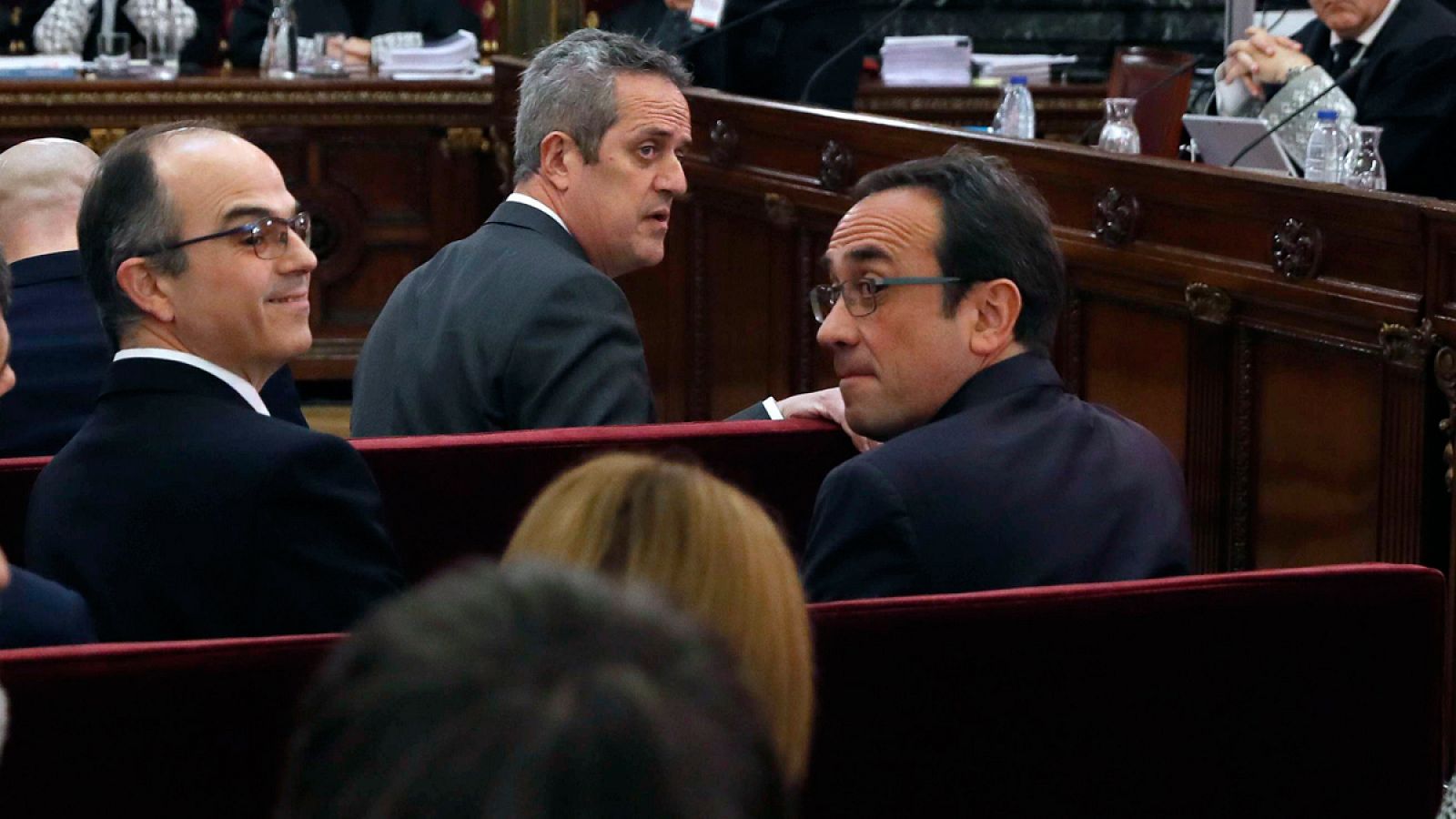 El exconsejero de Presidencia Jordi Turull (izq.),  y el exconsejero de Territorio y Sostenibilidad Josep Rull (der.), entre los acusados del juicio del "procés".