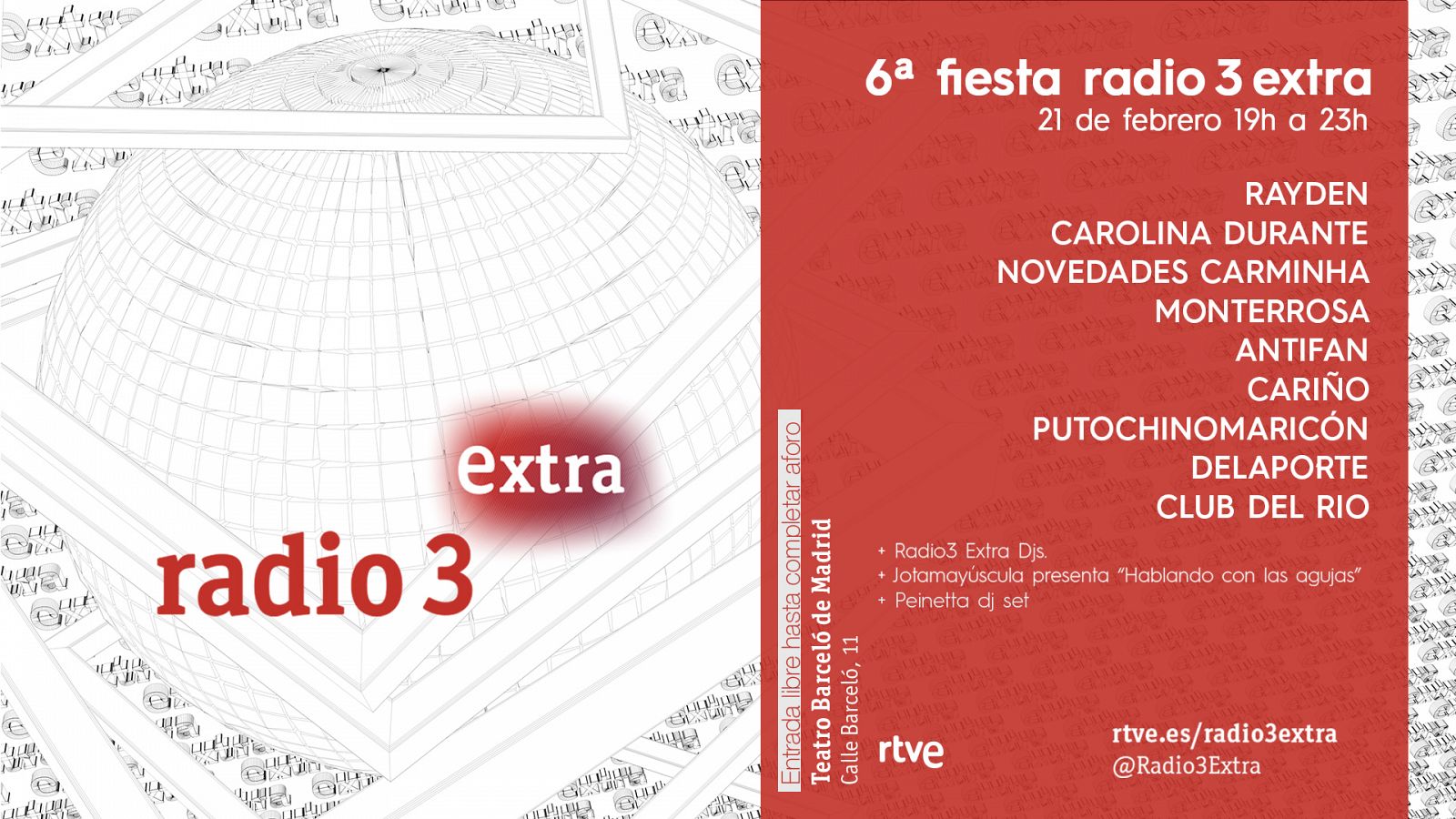 Cartel fiesta Radio 3 Extra