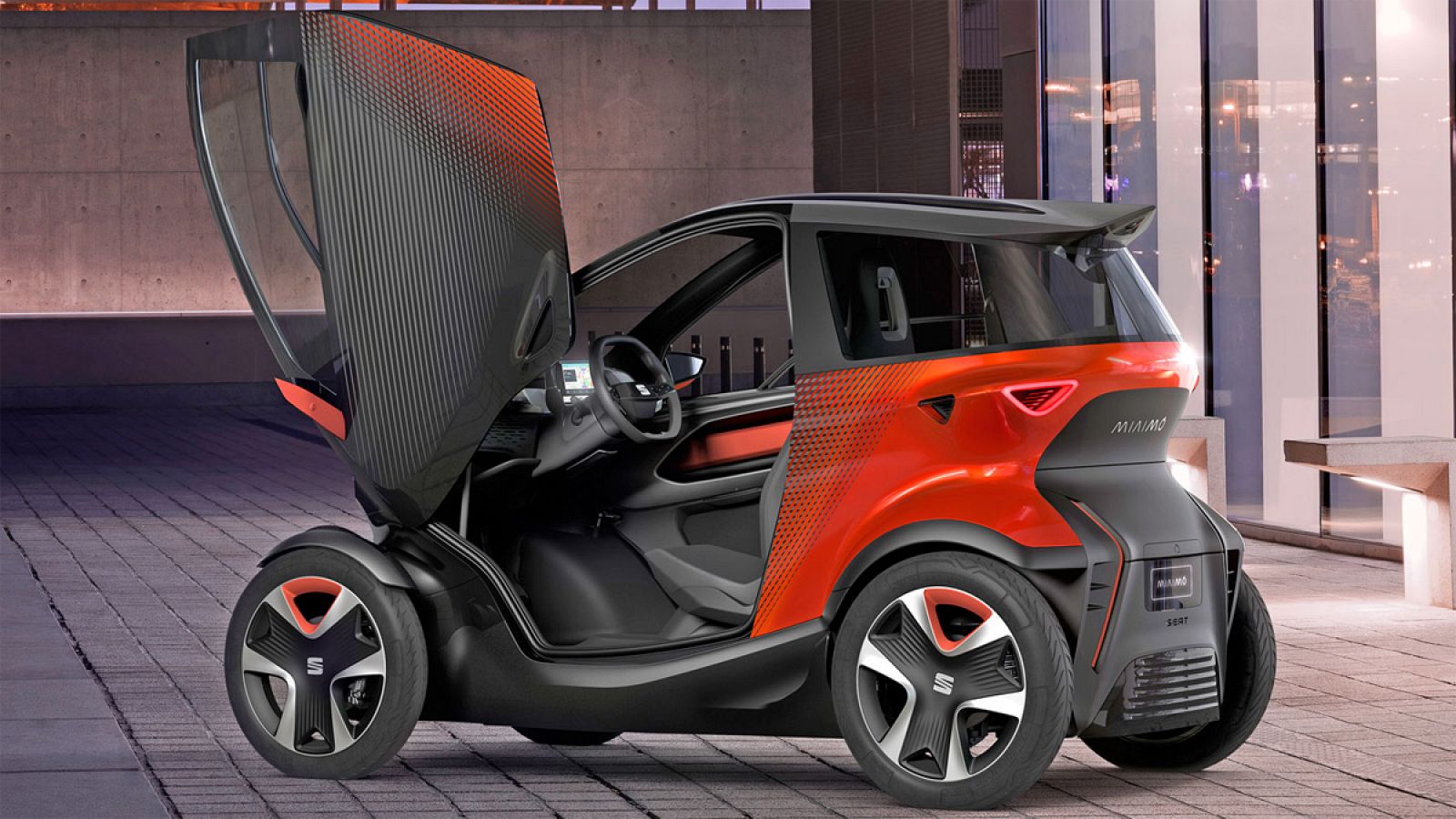 Imagen de Minimó, el prototipo de vehículo eléctrico urbano presentado por Seat.