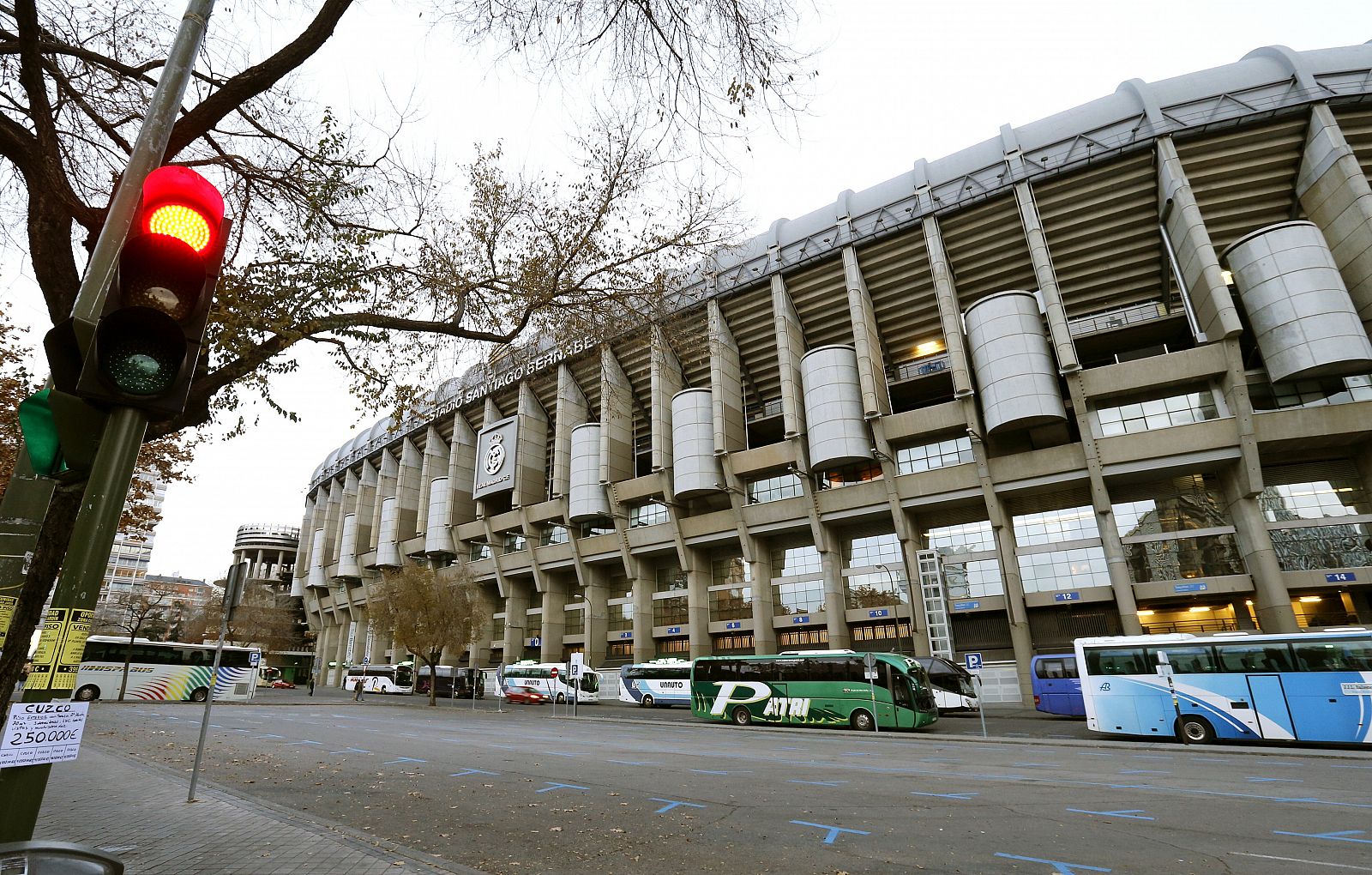 Vista del estadio Santiago Bernabéu