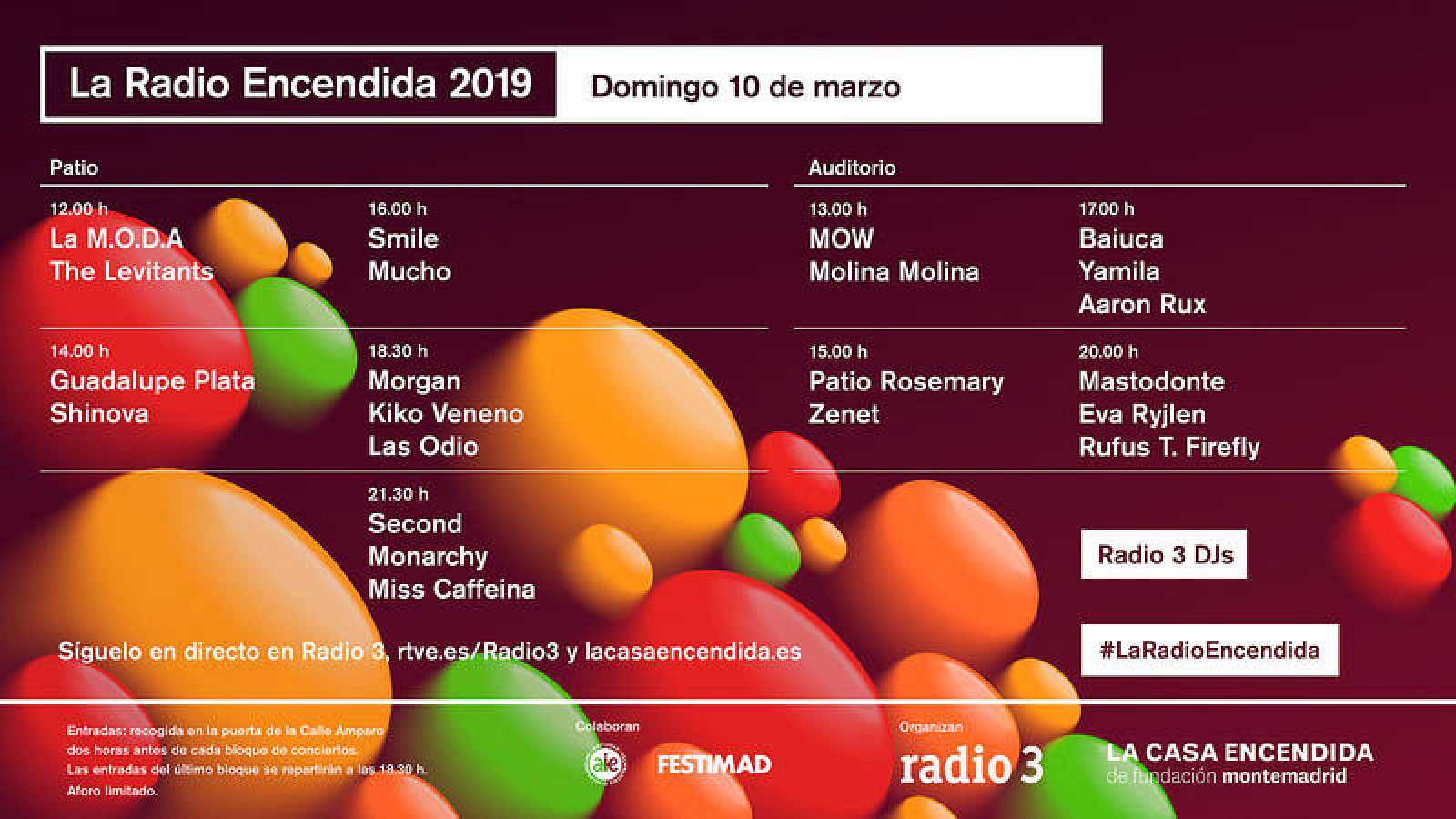 Cartel de 'La radio encendida', todas las actuaciones