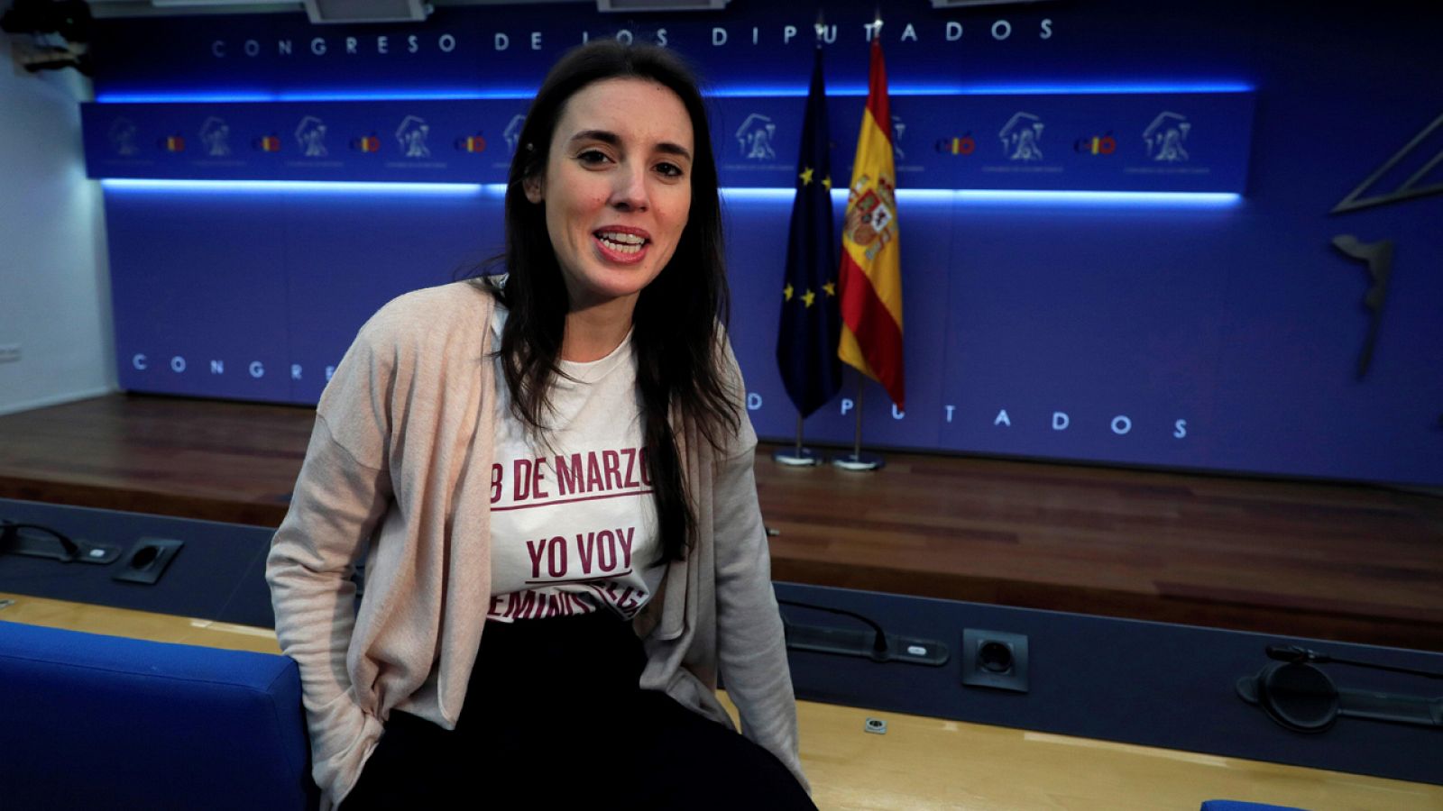 La portavoz parlamentaria de Podemos, Irene Montero.