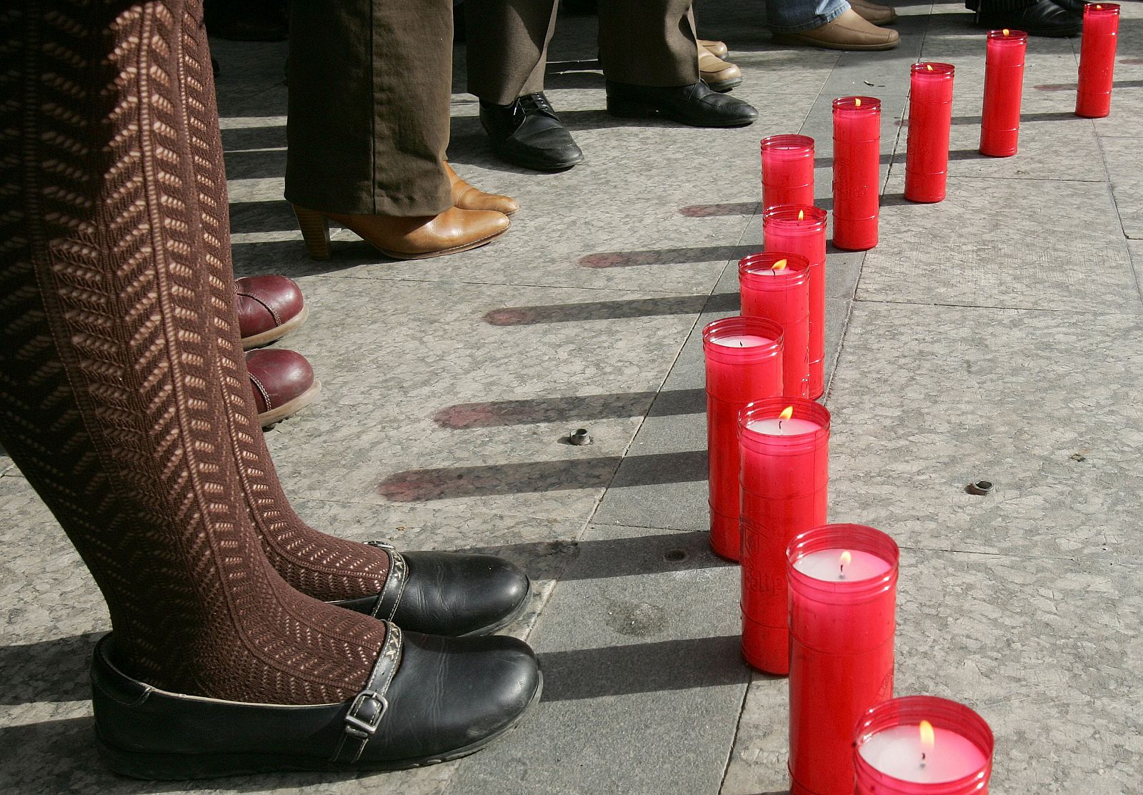 Imagen de archivo de un homenaje a victimas por violencia machista