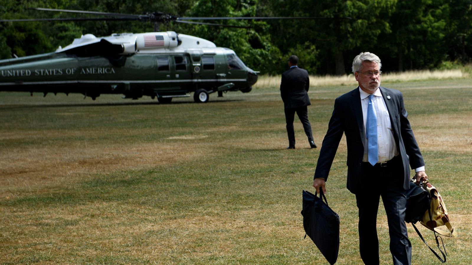 Fotografía de archivo de Bill Shine a su llegada a la Casa Blanca