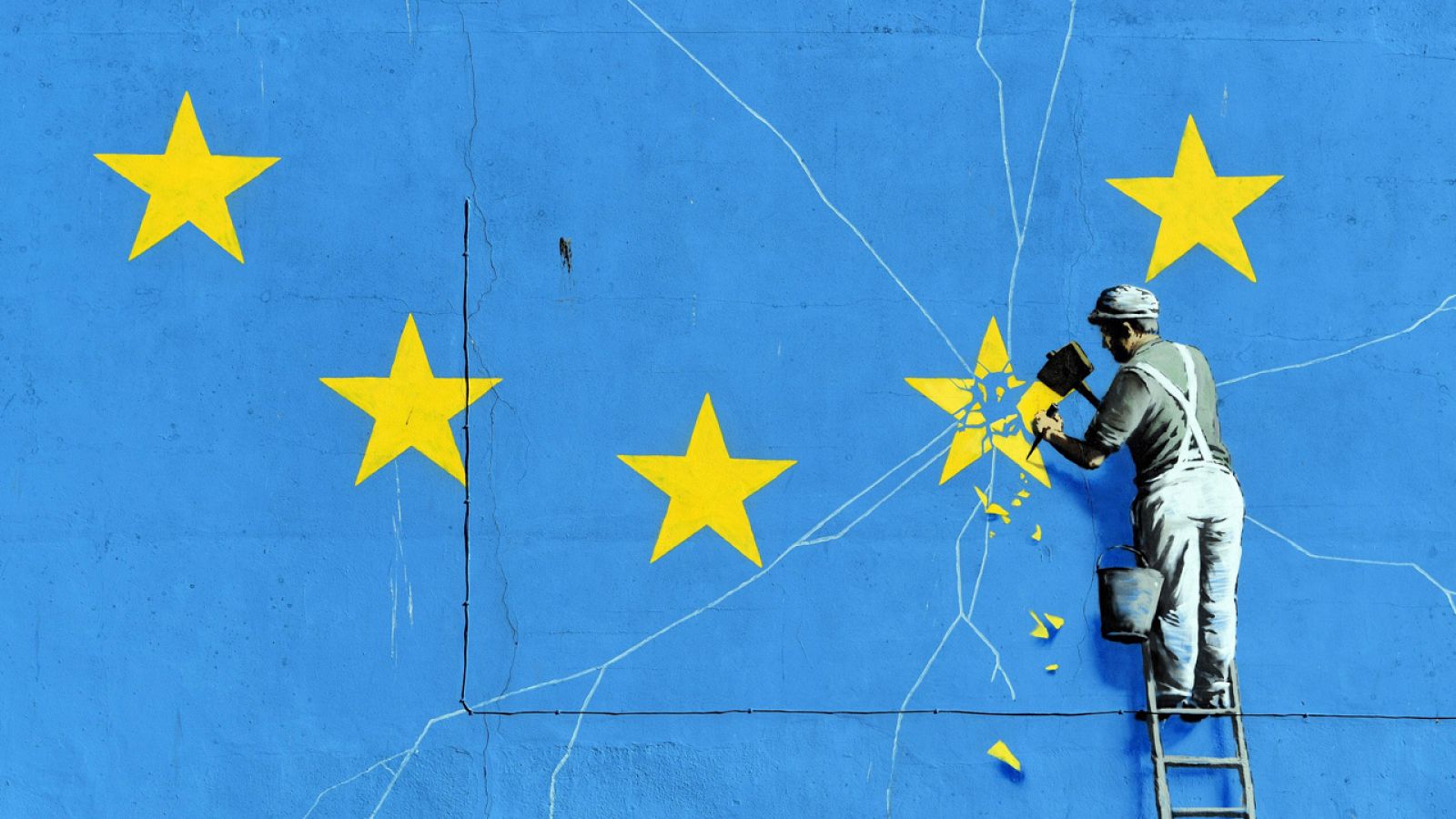 Un mural de Banksy ilustra la salida del Reino Unido de la Unión Europea