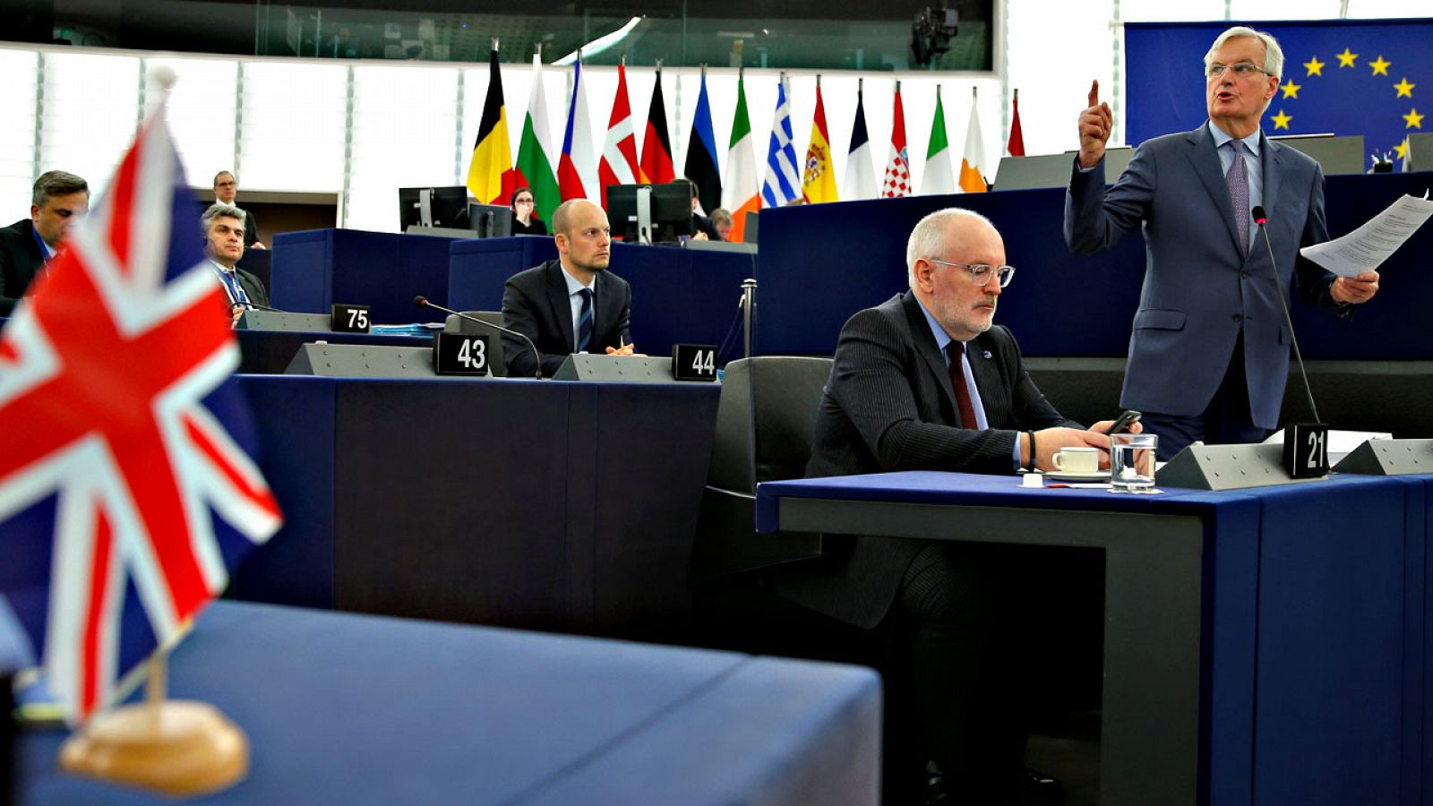 El negociador jefe de la UE para el 'Brexit', Michel Barnier, en el Parlamento Europeo