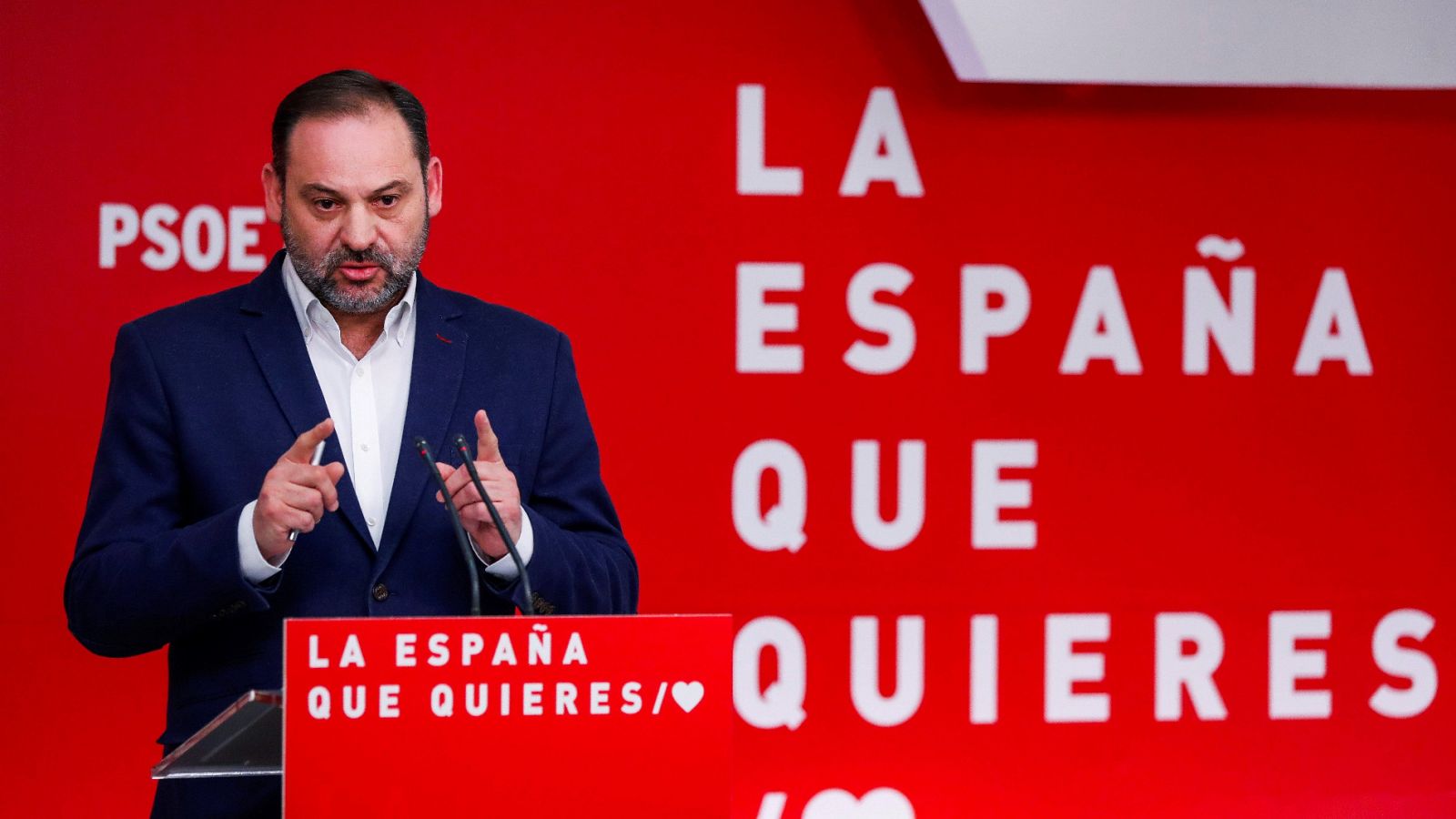 El secretario de Organización del PSOE y ministro de Fomento, José Luis Ábalos