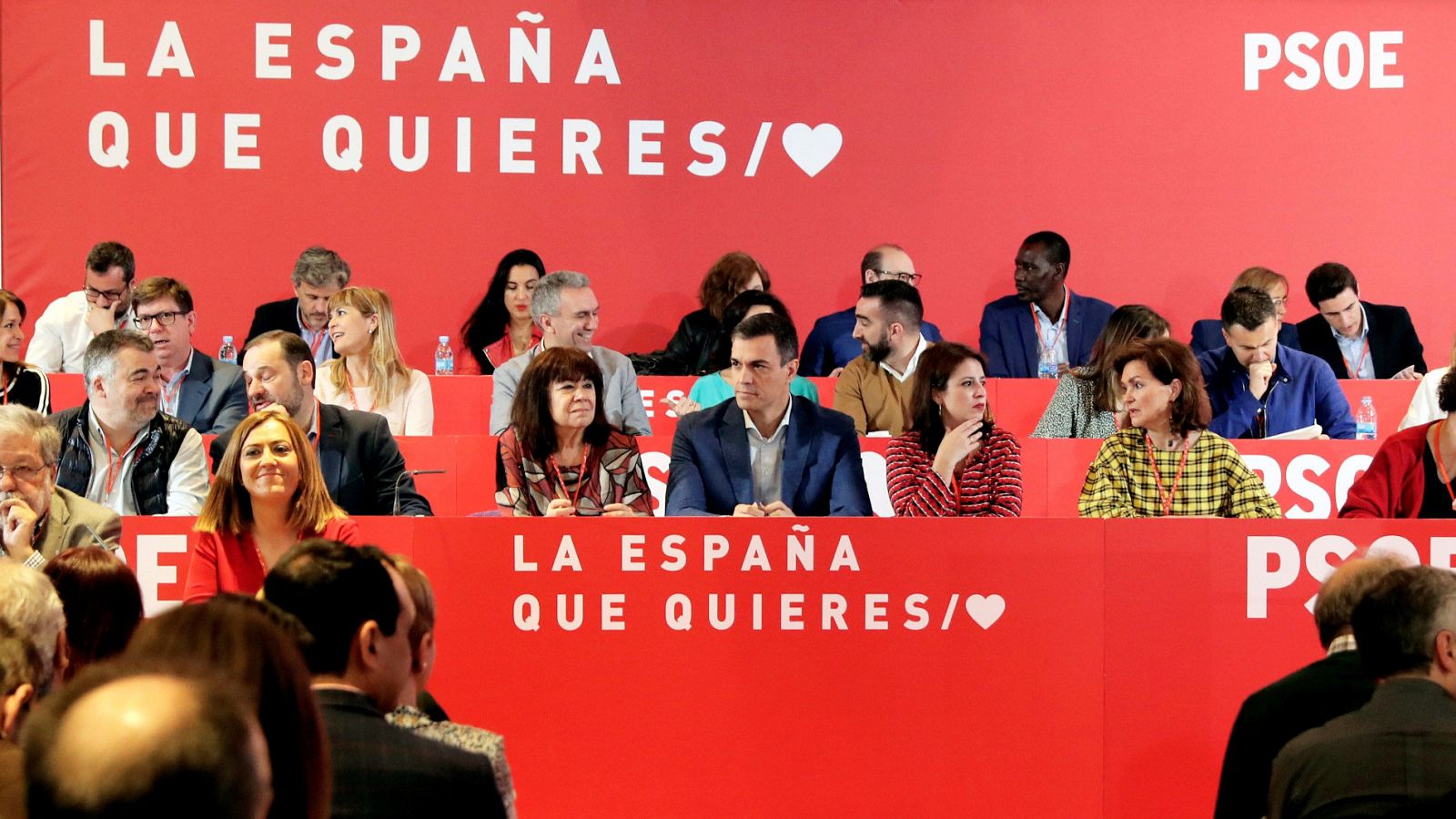 El presidente del Gobierno, Pedro Sánchez, en el Comité Federal del PSOE en el que se han aprobado las listas.