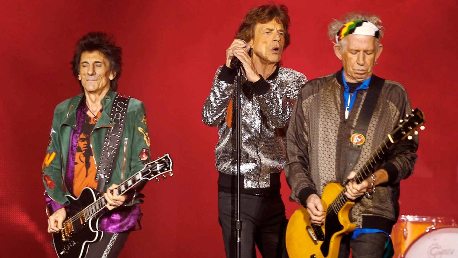 Ron Wood, Mick Jagger y Keith Richards durante un concierto de los Rolling Stones en Hamburgo en septiembre de 2017