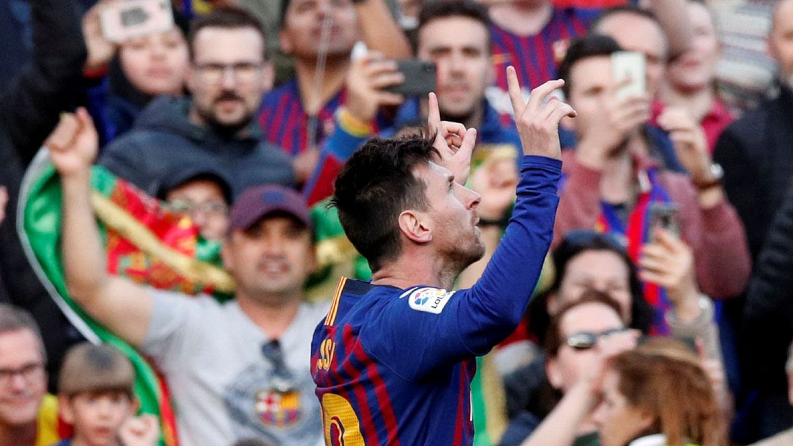 Messi celebra el primer gol
