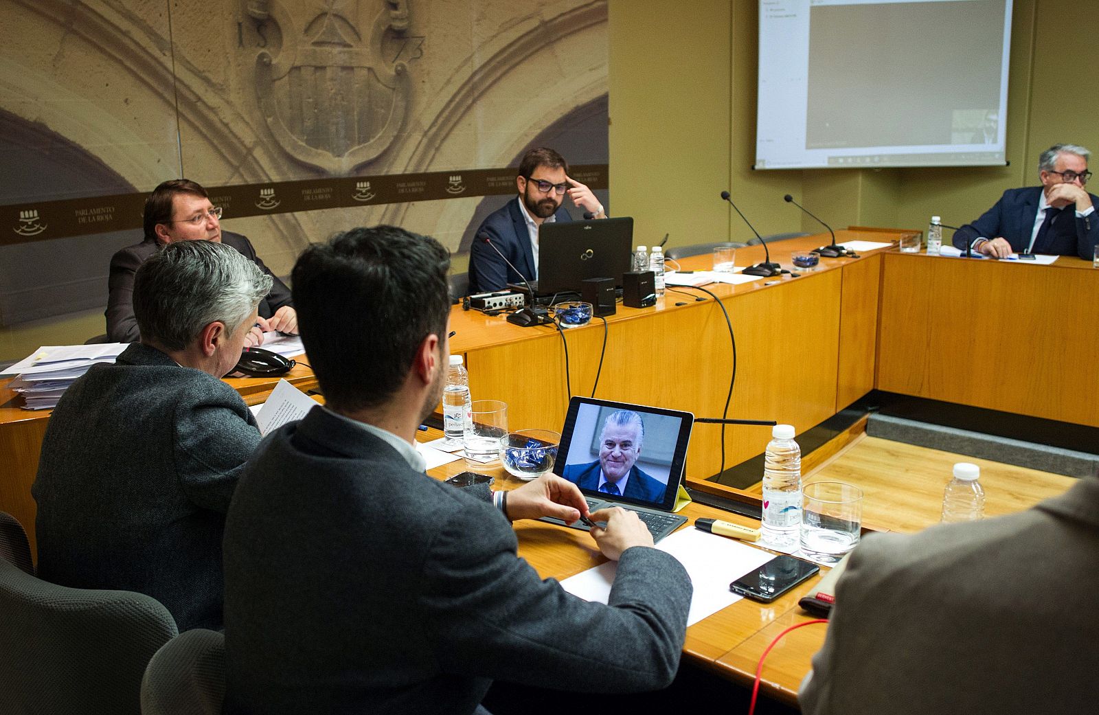 Bárcenas comparece por videoconferencia en la comisión parlamentaria de La Rioja