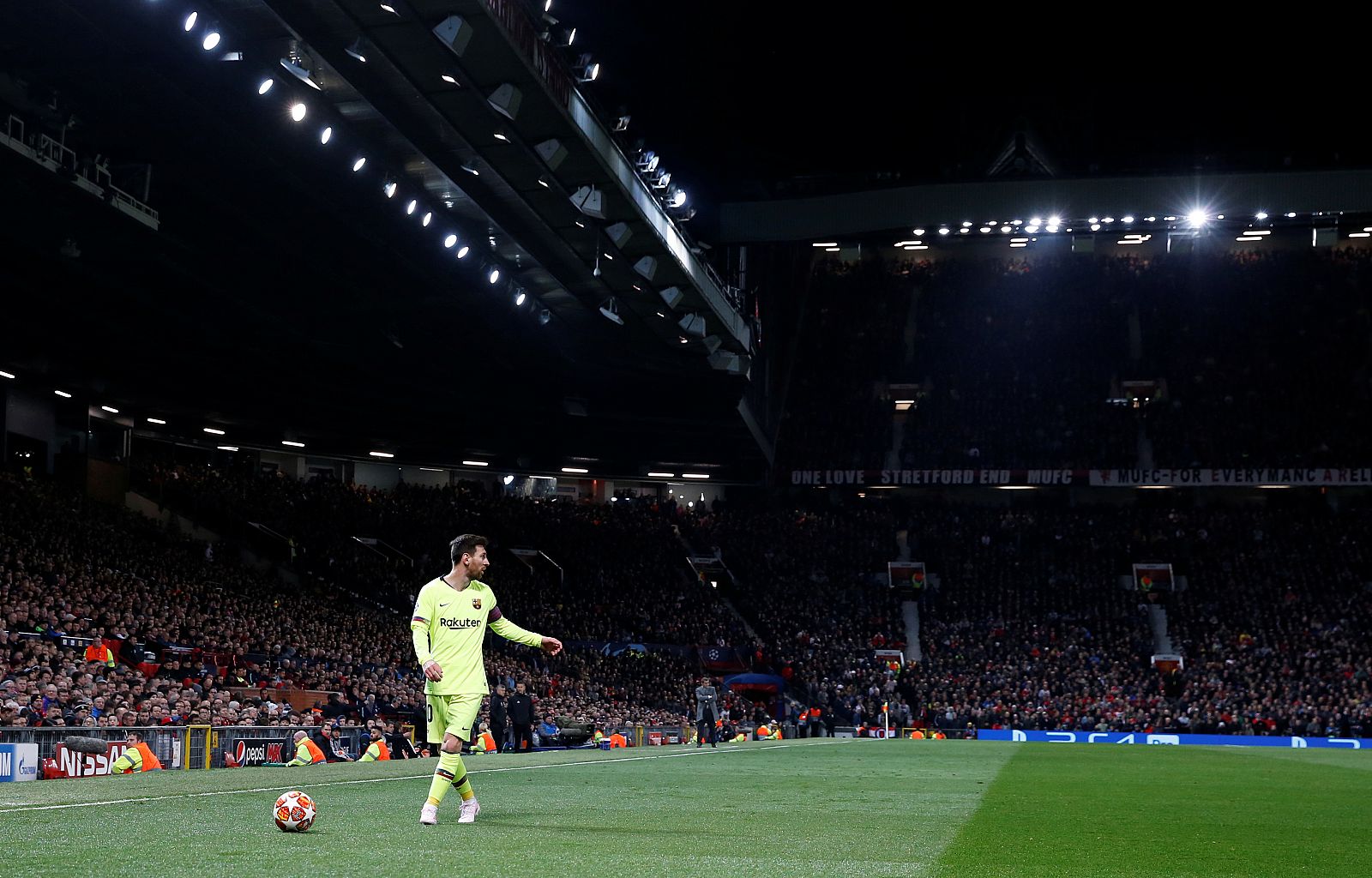 Messi, en Old Trafford